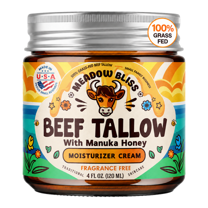 Meadow Bliss Beef Tallow with Manuka Honey (Fragrance Free)